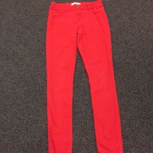 Refuge brand cherry red skinny jeans